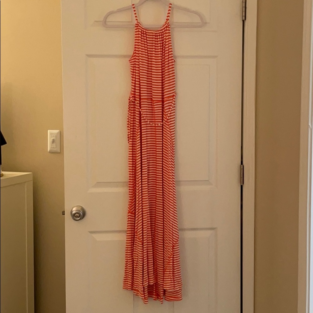 Gap orange and white striped Maxi Dress